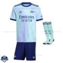 Arsenal Third Kids Football Kit 2425 - Front View With Socks