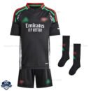 Arsenal Away Kids Football Kit 24/25 - Front View With Socks