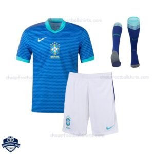 Brazil Away Kids Football Kit 24/25