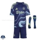 Ajax Away Kids Cheap Football Kit 2025/26 - Front View with socks