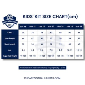 CFS - KIDS' KIT SIZE CHART