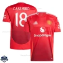 Manchester United Home Men Football Shirt 24/25 CASEMIRO 18 - Front View