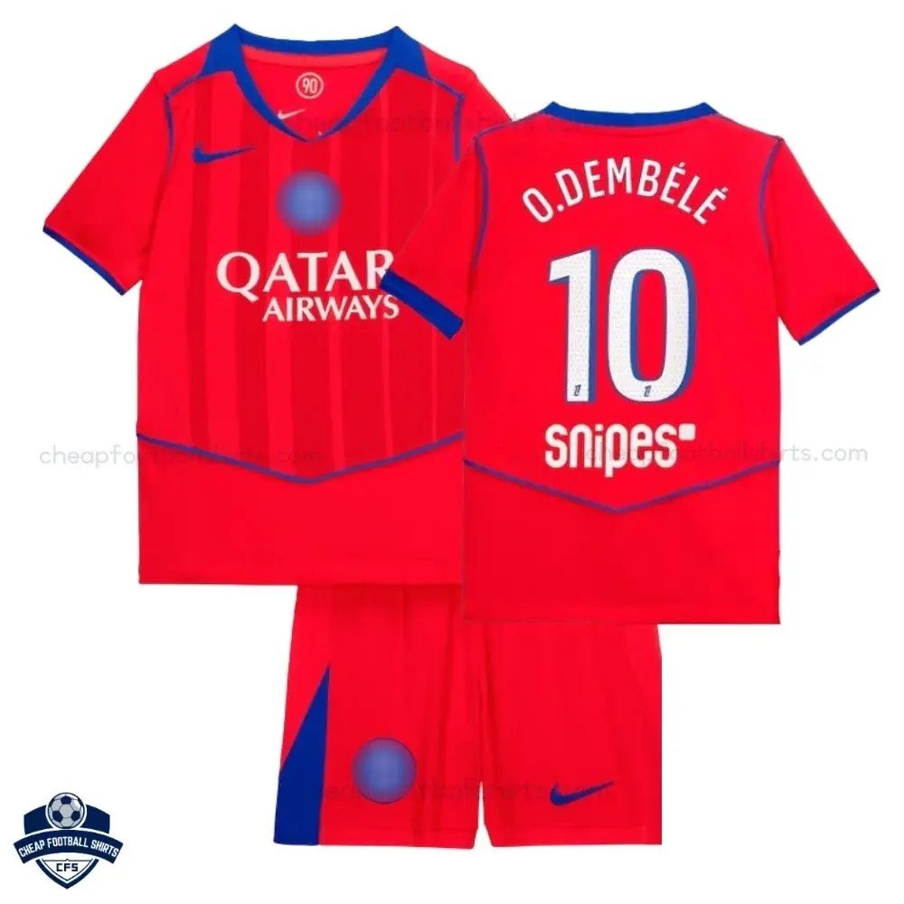 PSG Third Kids Football Kit 25/26 O.DEMBÉLÉ 10 - Overview