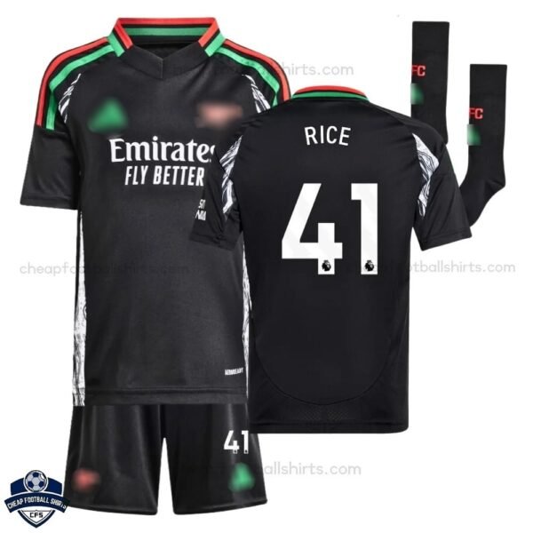 Arsenal RICE 41 Away Kids Football Kit 24/25 - OverView