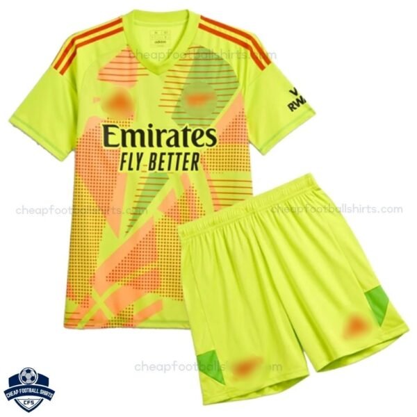 Arsenal Goalkeeper Kids Football Kit 24/25 - Front View