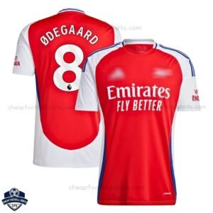 Arsenal Home Men Football Shirt 24/25 ØDEGAARD 8 - Front View