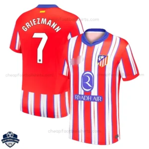 Atletico Madrid Home Men Football Shirt 24/25 GRIEZMANN 7 - Front View