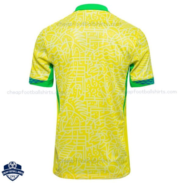 Brazil Home Men Football Shirt 24/25 - Back View