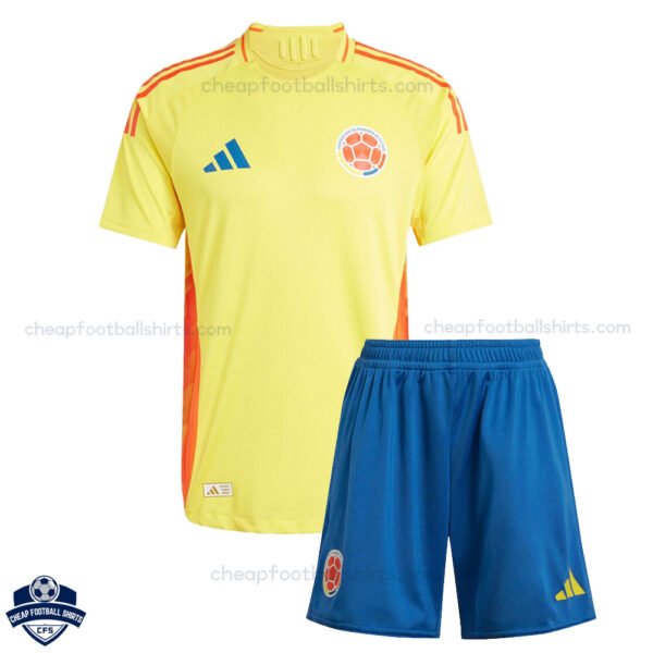 Colombia Home Kids Football Kit 24/25 - Front View