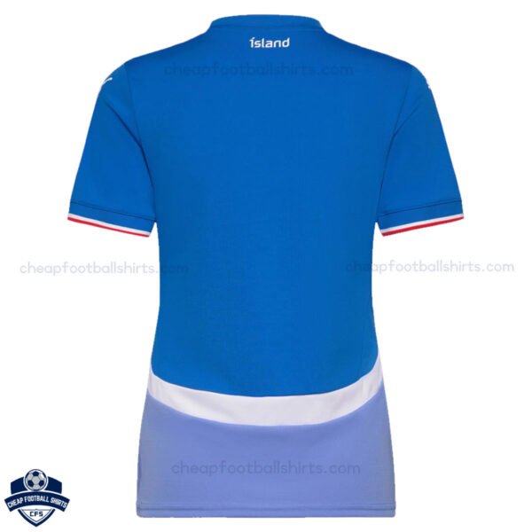 Iceland Home Women Football Shirt 24/25 - Back View
