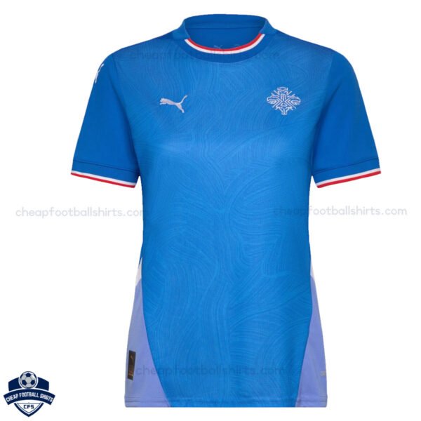 Iceland Home Women Football Shirt 24/25 - Front View