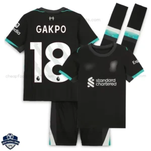 Liverpool Away Kids Football Kit 24/25 GAKPO 18 - overview