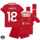 Liverpool Home Kids Football Kit 24/25 GAKPO 18 - overview