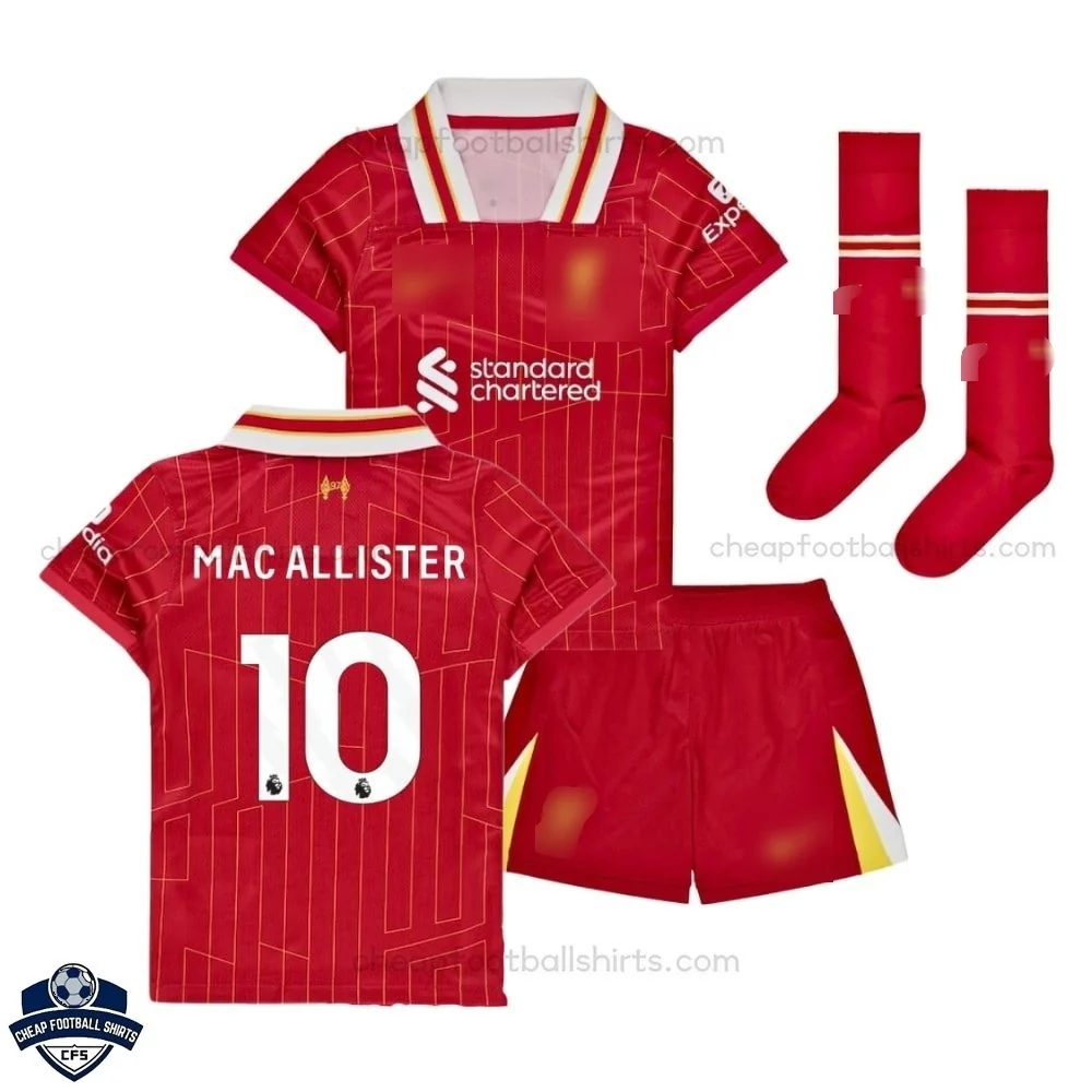 Liverpool Home Kids Football Kit 24/25 MAC ALLISTER 10 - Overview