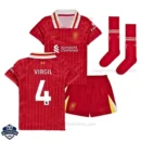Liverpool Home Kids Football Kit 24/25 VIRGIL 4 - Front View