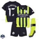 Manchester City Away Kids Football Kit 24/25 DE BRUYNE 17 - Front View