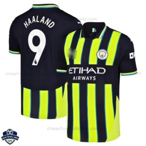 Manchester City Away Men Football Shirt 24/25 HAALAND 9 - Front View