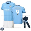Manchester City Home Kids Football Kit 24/25 HAALAND 9 - overview