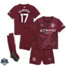 Manchester City Third Kids Football Kit 24/25 DE BRUYNE 17 - Front View