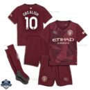 Manchester City Third Kids Football Kit 24/25 GREALISH 10 - Front View