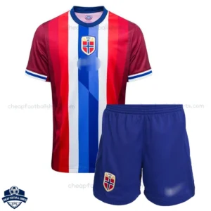 Norway Home Kids Football Kit 24/25 - Front View
