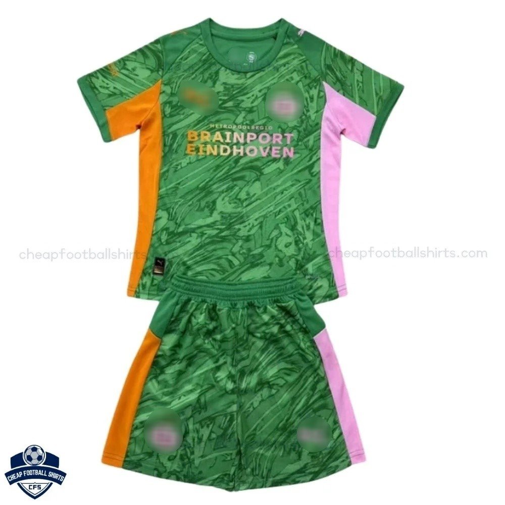 PSV Goalkeeper Third Kids Football Kit 25/26 - Front view