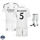 Real Madrid Home Kids Football Kit 24/25 BELLINGHAM 5 - Front View