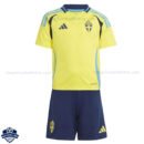 Sweden Home Kids Cheap Football Kit 2024/25