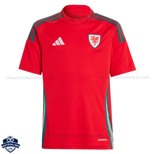 Wales Home Men Football Shirt 24/25 - Front View