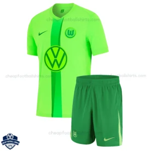 VfL Wolfsburg Home Kids Football Kit 24/25 - Front View