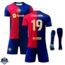 Barcelona LAMINE YAMAL 19 Home Kids Football Kit 24/25 - Front View