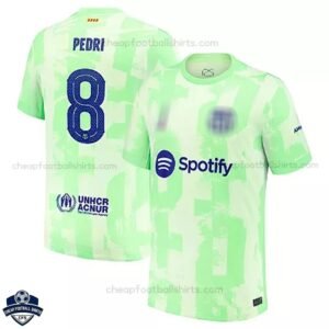 Barcelona Third Men Football Shirt 24/25 PEDRI 8 - Front View
