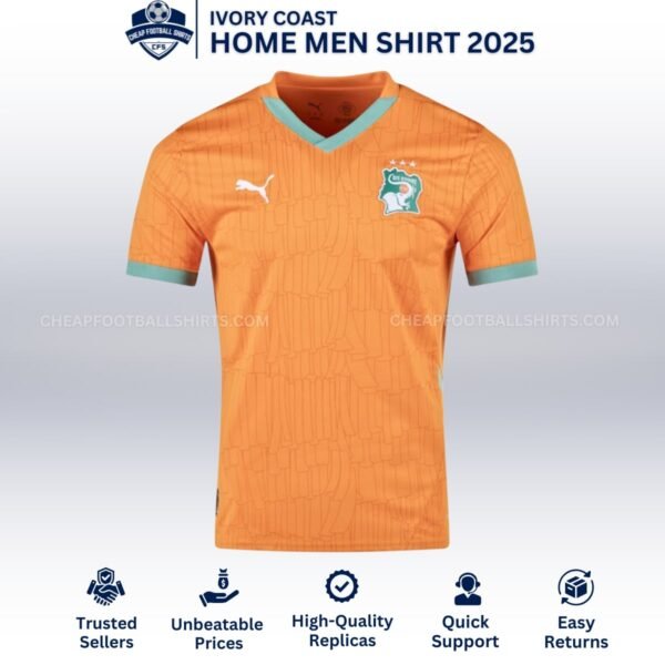 Ivory Coast Home Men Football Shirt 25/26 - Front View