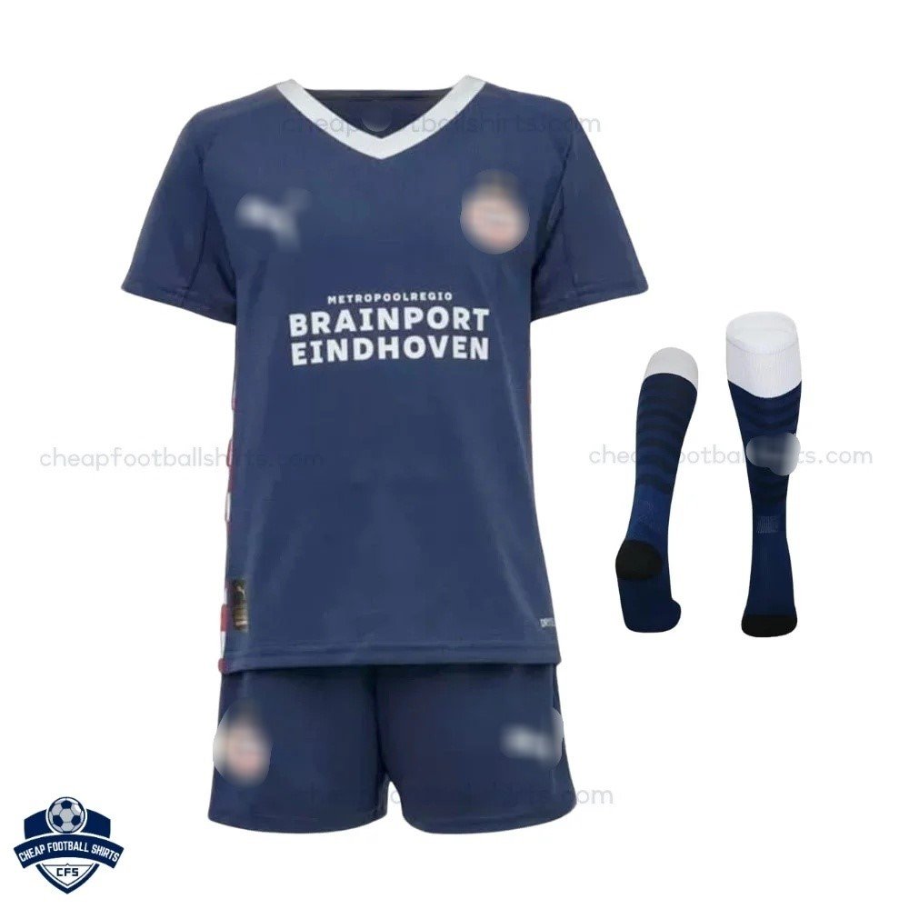 PSV Eindhoven Away Kids Cheap Football Kit 2025/26 - Front View