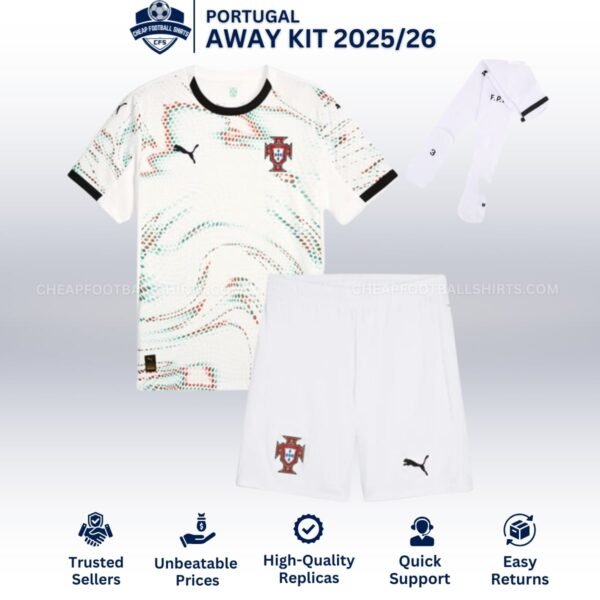 Portugal Away Kids Football Kit 25/26