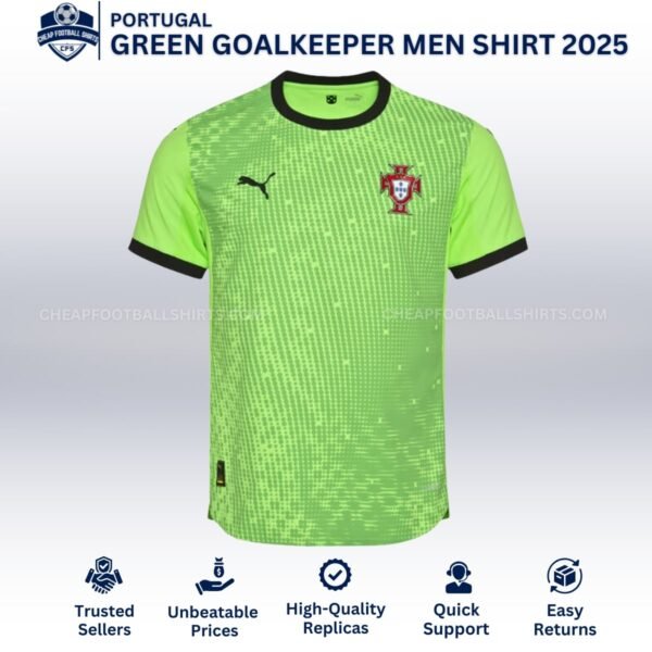 Portugal Goalkeeper Green Men Football Shirt 25/26