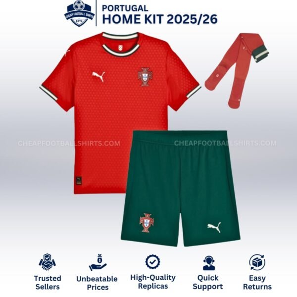 Portugal Home Kids Football Kit 25/26