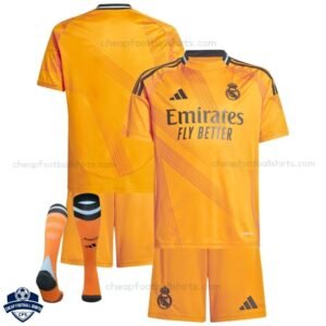 Real Madrid Away Kids Football Kit 24/25 - Overview with socks