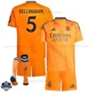 Real Madrid Away Kids Football Kit 24/25 BELLINGHAM 5 - OverView With Socks
