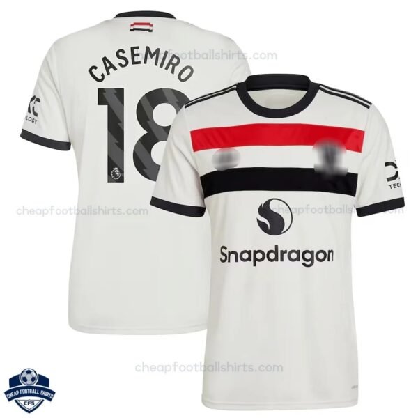 Manchester United Away Men Football Shirt 24/25 CASEMIRO 18 - Front View