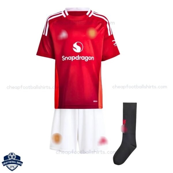 Manchester United Home Kids Football Kit 24/25 - Front View