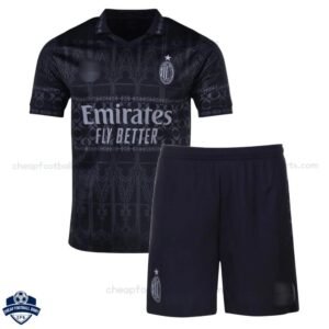 AC Milan X Pleasures Kids Football Kit 24/25 - Front View