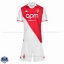 AS Monaco Home Kids Football Kit 24/25 - Front View