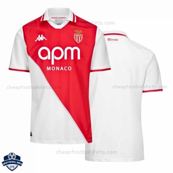 AS Monaco Home Men Football Shirt 24/25 - Overview