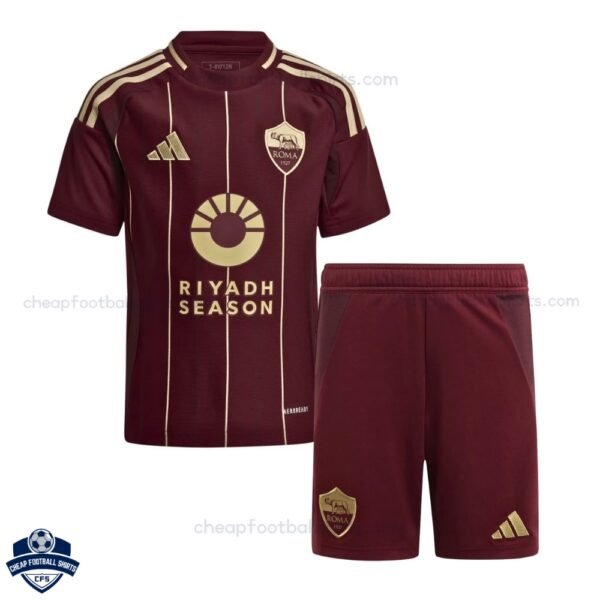 AS Roma Home Kids Football Kit 24/25 - Front View