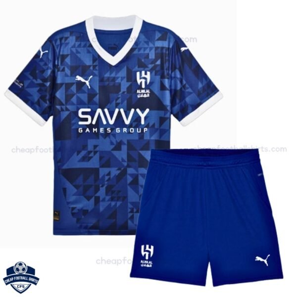Al Hilal Home Kids Football Kit 24/25 - Front View
