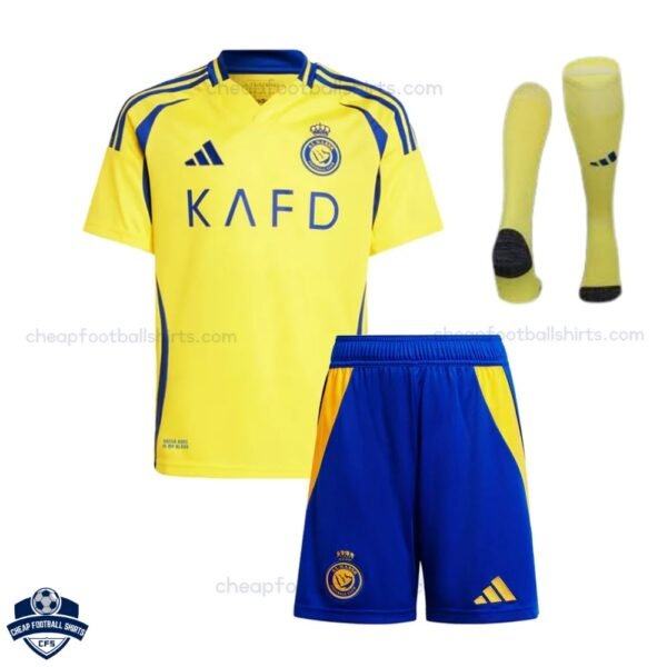 Al Nassr Home Kids Football Kit 24/25 - Front View