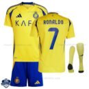 Al Nassr Home Kid Cheap Football Kit 24/25 RONALDO 7
