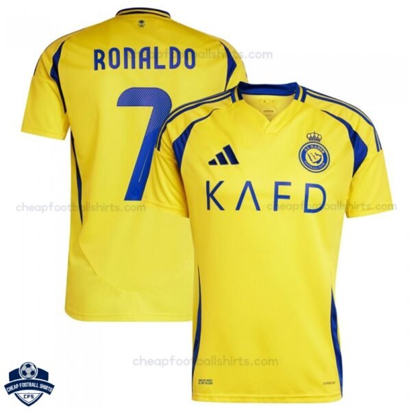 Al Nassr Home Men Football Shirt 24/25 RONALDO 7 - Front View