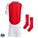 Arsenal Home Kids Football Kit 24/25 - Back View With Socks